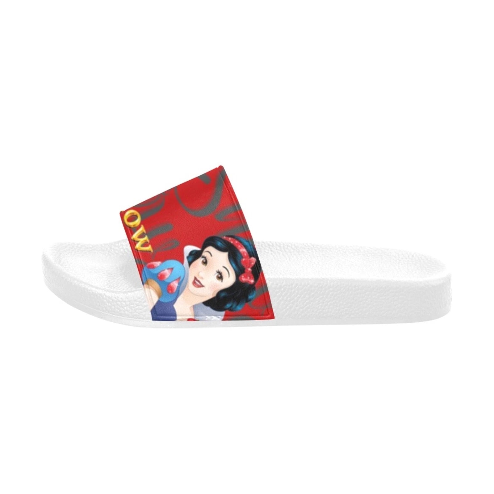 Custom Snow White Slide Sandals for Women Personalized Comfort & Style