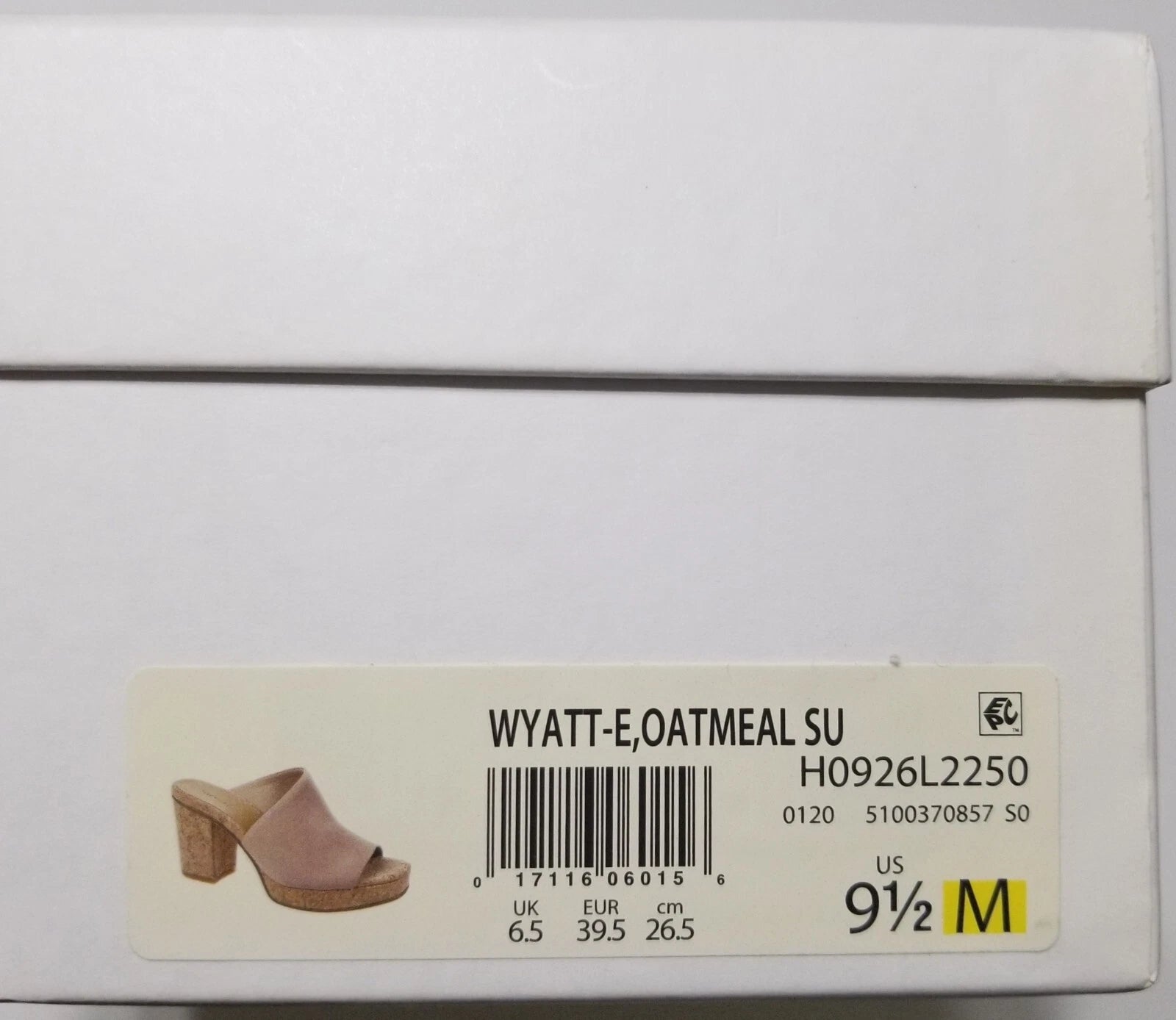 NIB Vince Wyatt Cork Block Heel Platform Slides Sandal in Oatmeal Size 9.5 $325