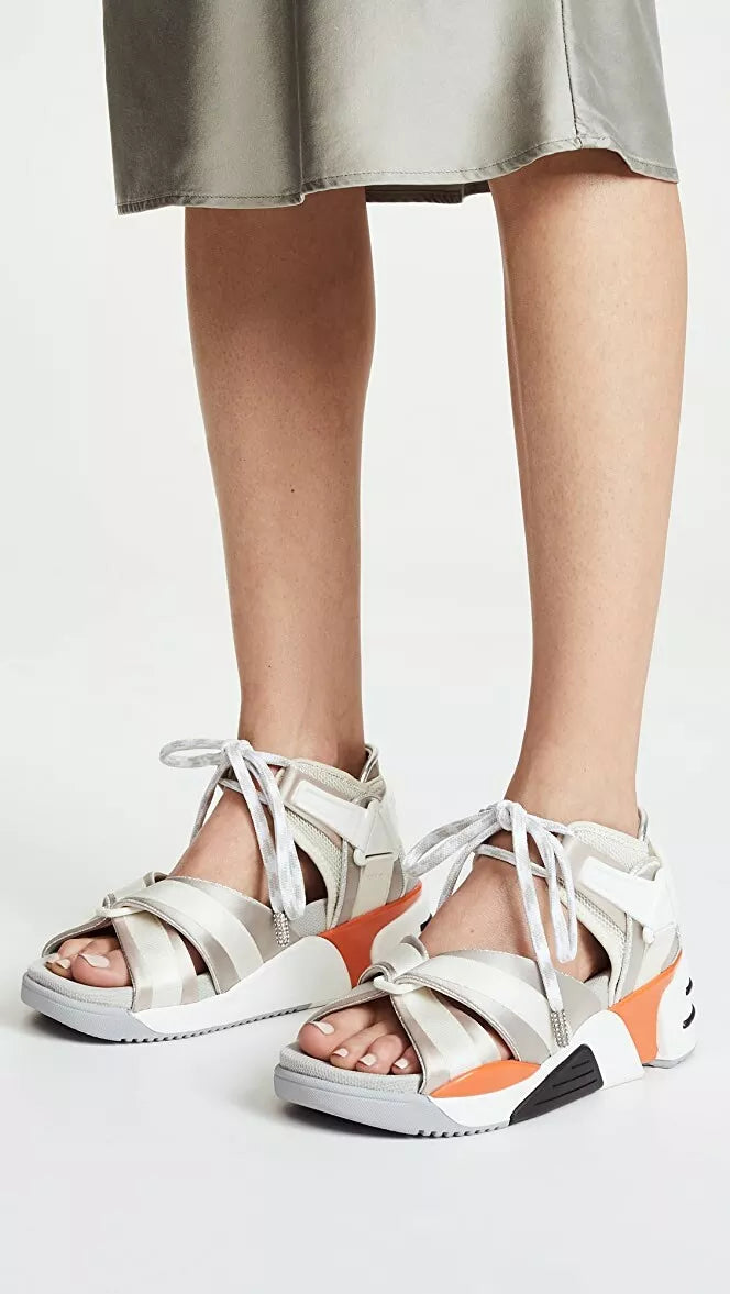 Marc Jacobs Sandals Sport Style Wedge Lace Up Flat Shoes Slides Sz  37