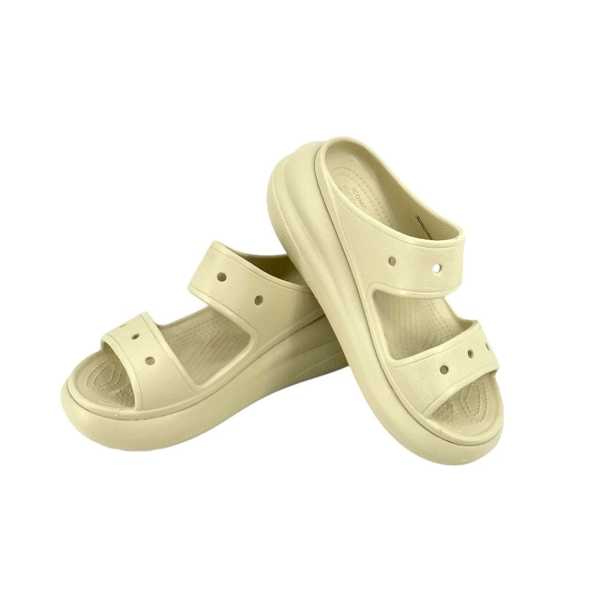 Crocs Crush Platform Slide Sandals Women’s Size 10 Shoe Bone Beige NEW