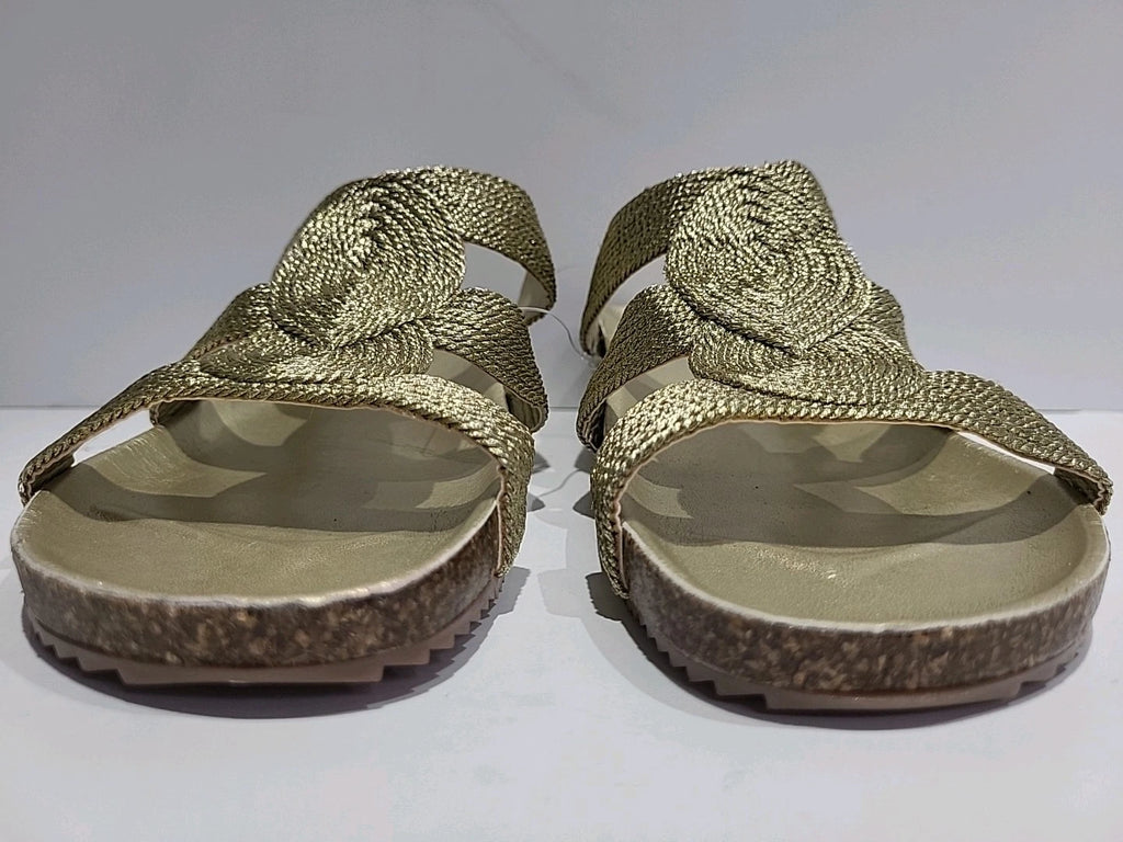 Andrea Michele Women’s Sandals Gold Made In Italy Style Size 41