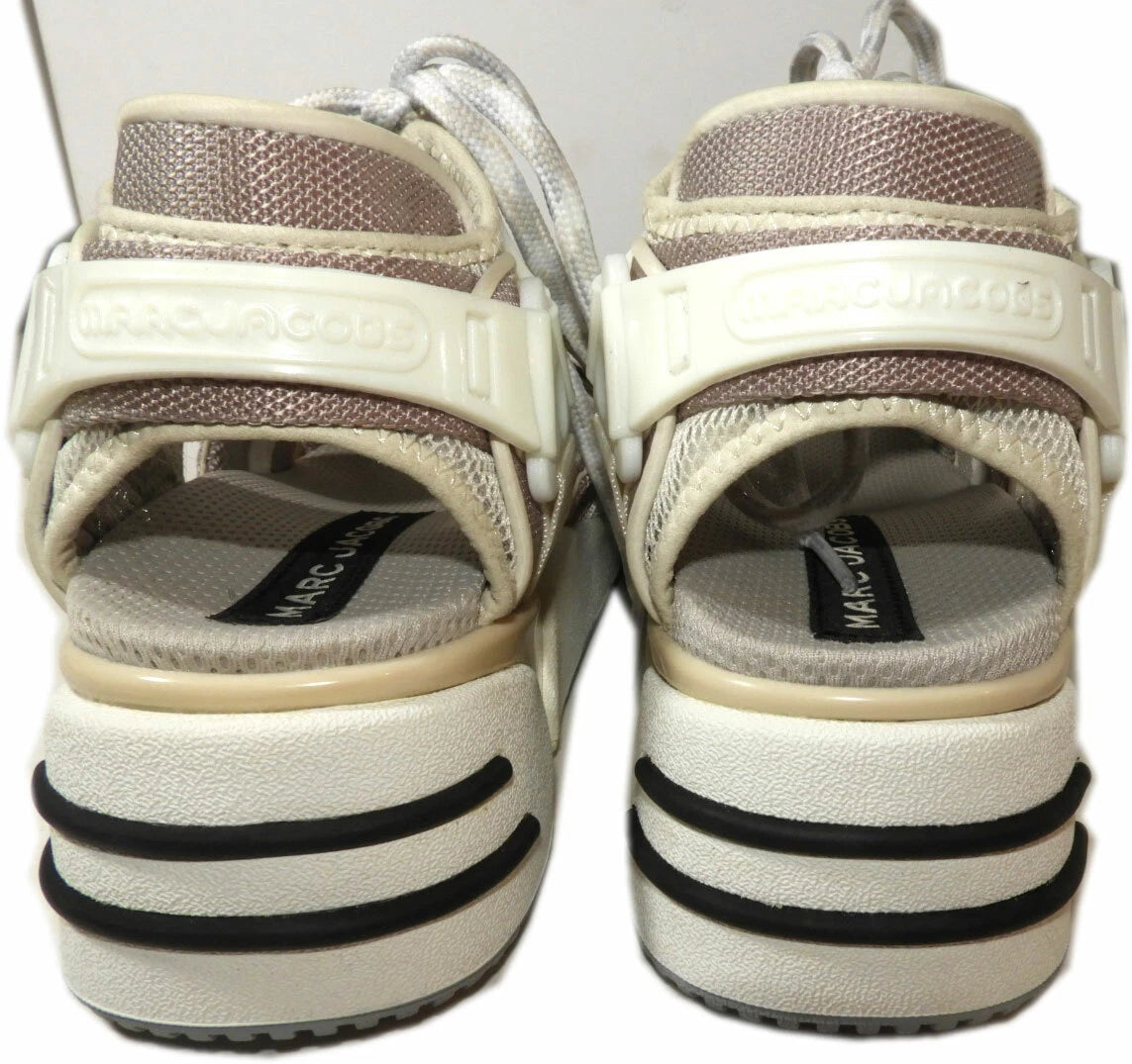 Marc Jacobs Sandals Sport Style Wedge Lace Up Flat Shoes Slides Sz  37