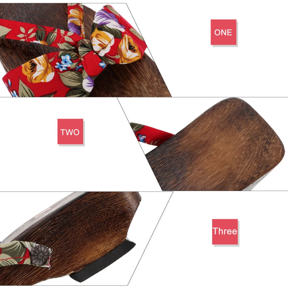 Chinese Style Wooden Clogs Miss Man Slide Sandals Women Slippers