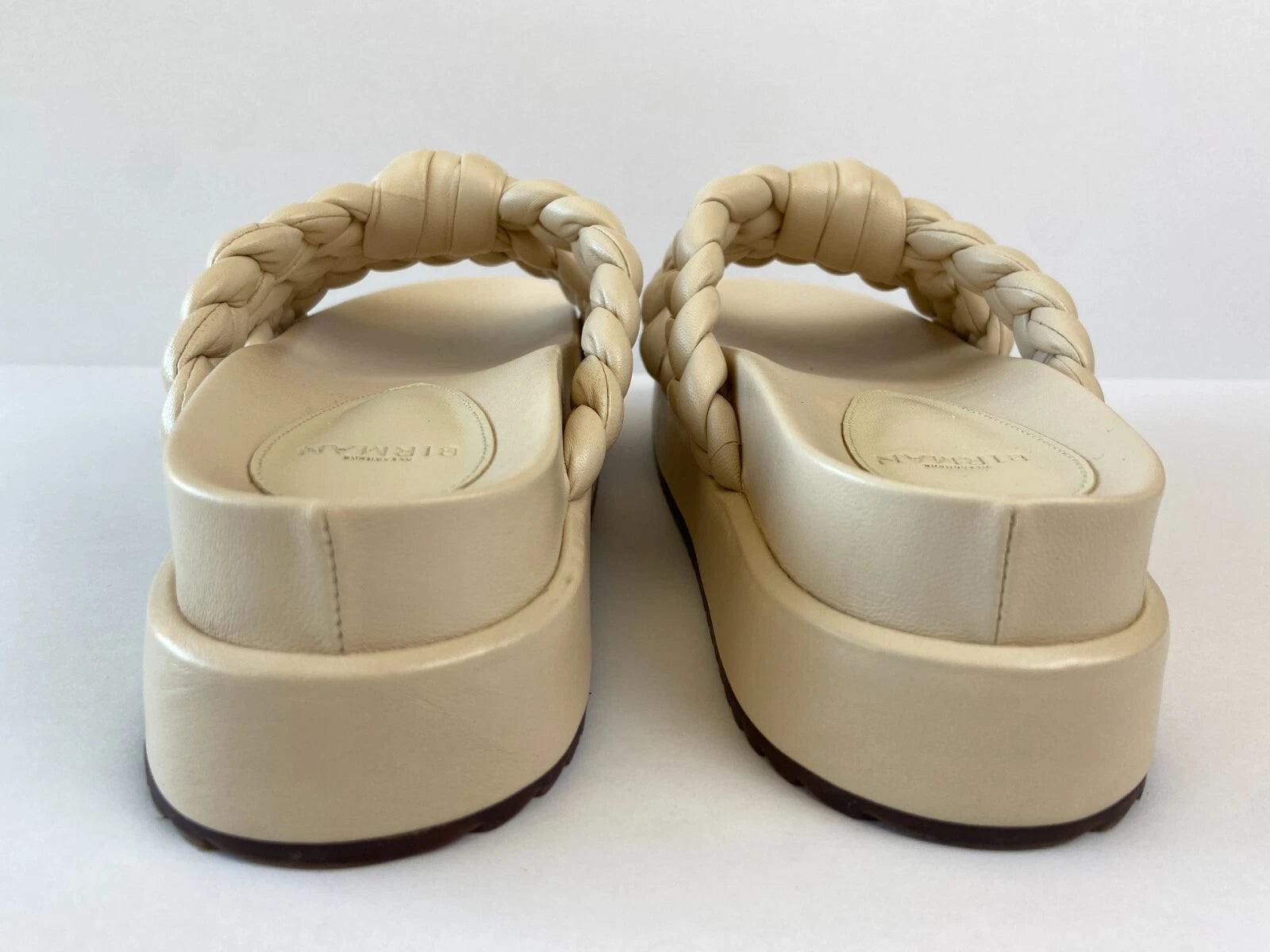 Alexandre Birman Carlotta Bounce Nappa Leather Platform Slides Sandal Sz 37.5