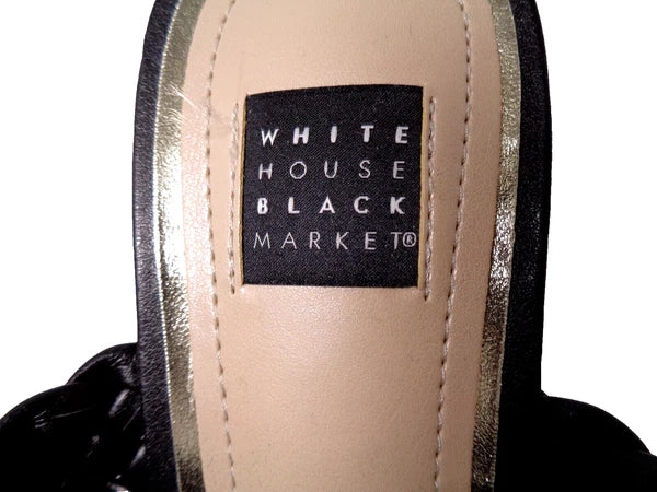 White House Black Market High Heel Braid Wrap Criss Cross Sandals Womens US 8M
