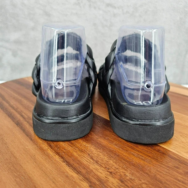 BP Urma Slide Sandals Black Cushy Braided Double Straps Grippy Soles Nordstrom