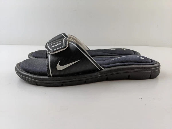 Nike Women Comfort Footbed US 10 Black Sandal Slide Slip On Hook Loop Shoe
