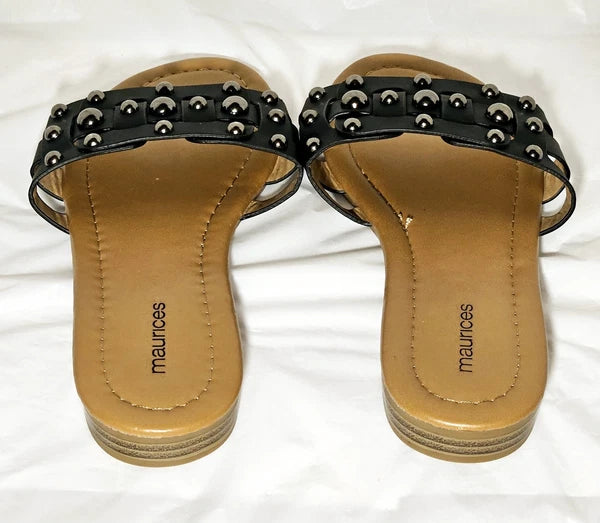 Maurices Studded Black Sandals, Women’s Size 6.5, Hallie