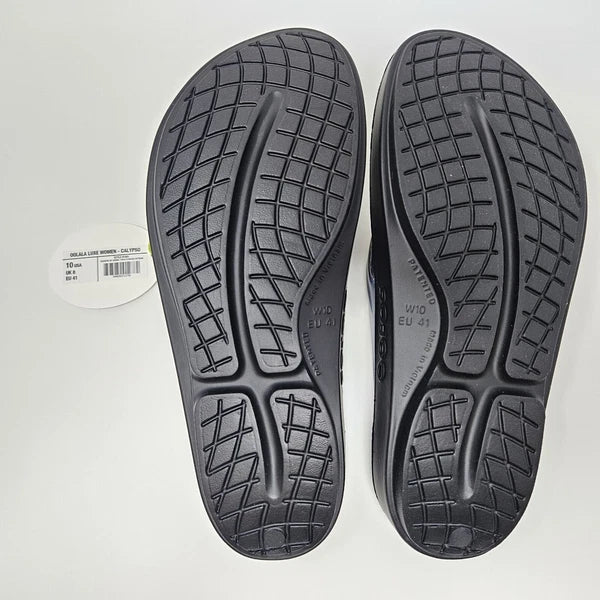 Oofos OOLALA Luxe Flip Flop 'Black' - Style 1401  / Brand New / Size 10 Wmns