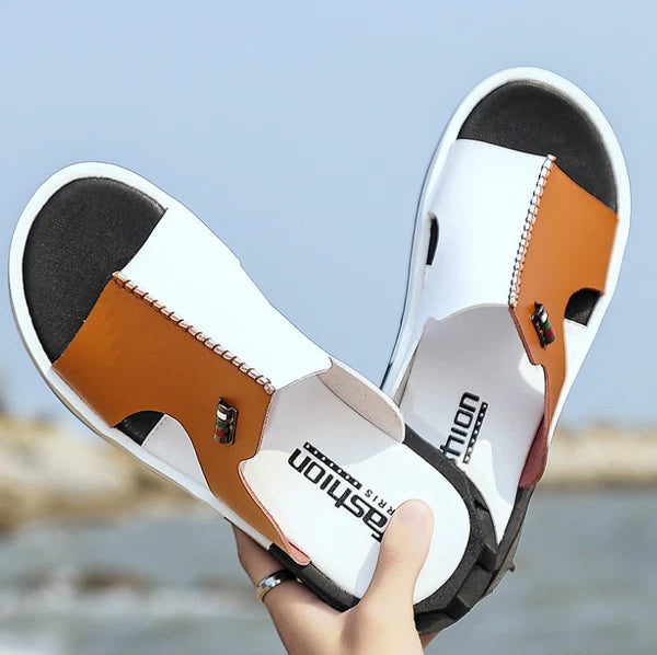 Men's Summer Sandals Slip-on Open Toe Flats Casual Fashion Slippers Shoes New