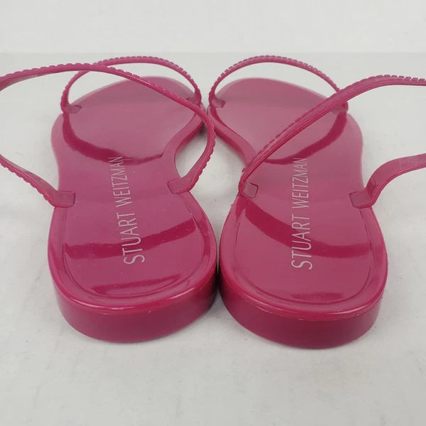 Stuart Weitzman Womens Sawyer Jelly Slide Sandals Pink Size 6 B