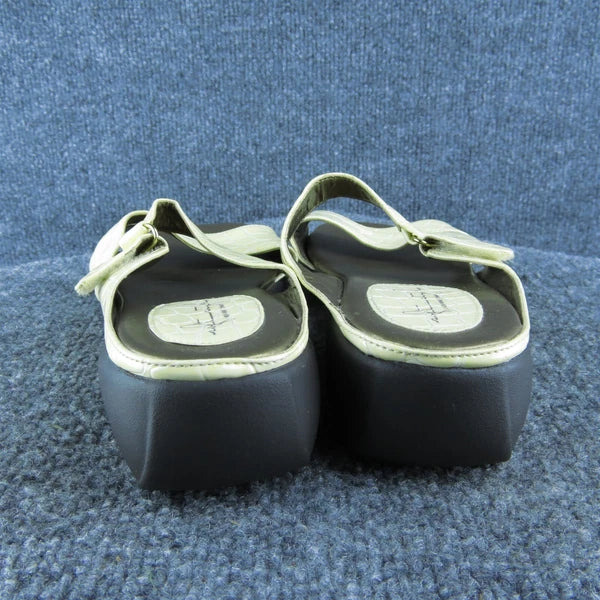 Soft Style  Women Slide Sandal Shoes Size 7.5 Wide Beige Synthetic