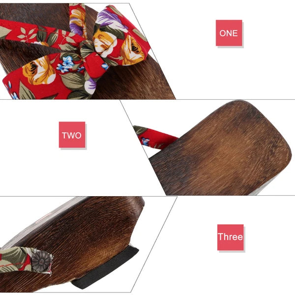 Chinese Style Wooden Clogs Miss Man Slide Sandals Women Slippers