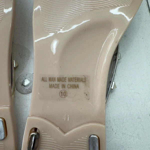 Fashion Nova Nude ‘I’ve Got A Lover’ Sandal Thong Slip Flop Women’s Size 10 *NEW