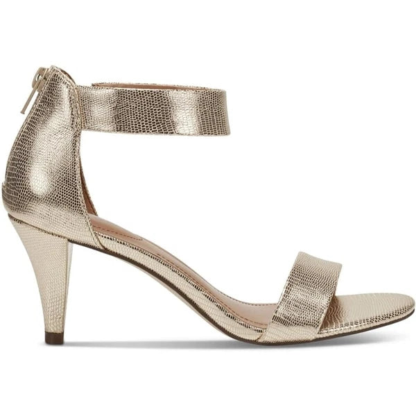 Style & Co Women’s Paycee Two-Piece Dress Sandals NIB Gold Snake