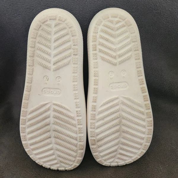 Crocs Unisex Classic Two Band Slide White Sandals W7/M5 Style 209403