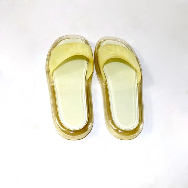 Tory Burch Bubble Jelly Slide Sandals in Cream Size: 8 MSRP: $188