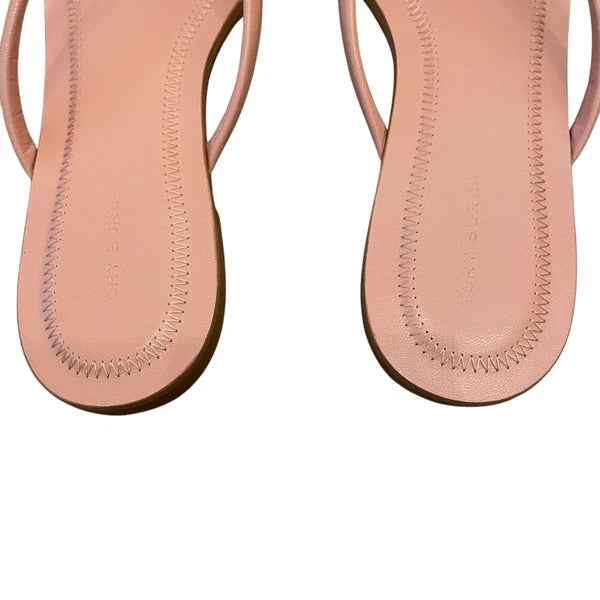 TORY BURCH Chelsea Leather Flip Flop Thong Sandals Rose Sachet Pink Size 7.5 NEW