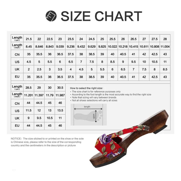 Chinese Style Wooden Clogs Miss Man Slide Sandals Women Slippers