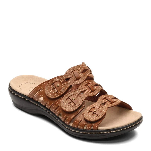 womens Leisa Faye Sandal, Tan Leather, 9.5 US