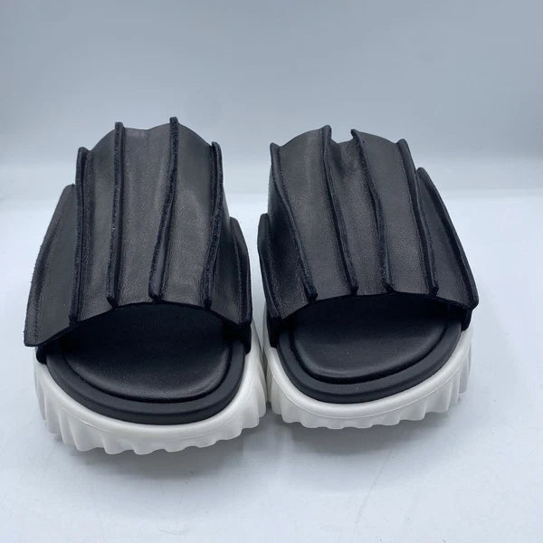 4ccccees Free People Waffo Pleats Thank You Platform Slides US6.5 EU37 Boho NWOB