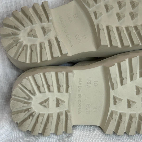 JEFFREY CAMPBELL Bae Platform Mules Beige Slide Y2K Chunky Clogs Women’s Size 10