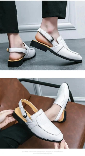 38-47 Plus Sz Men's Slingback Buckle Casual Business Sandals Formal Shoes Summer