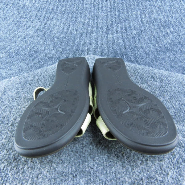 Soft Style  Women Slide Sandal Shoes Size 7.5 Wide Beige Synthetic