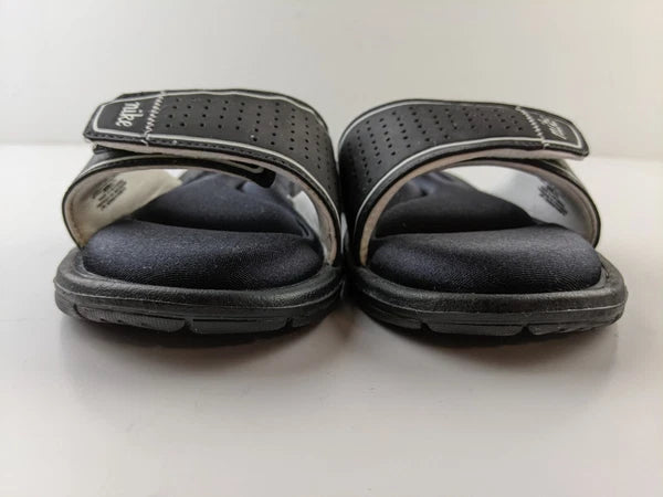 Nike Women Comfort Footbed US 10 Black Sandal Slide Slip On Hook Loop Shoe