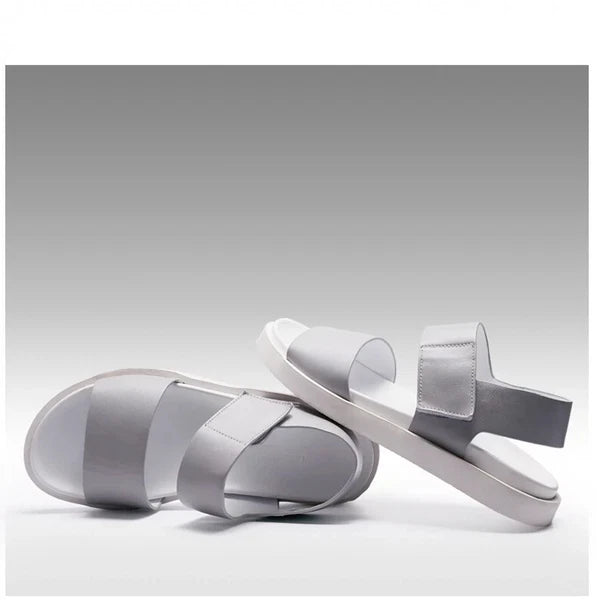 45 Open Toe Sandals Slingbacks Casual Real Leather Men's Beach Shoes Roman Style