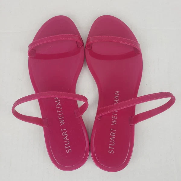 Stuart Weitzman Womens Sawyer Jelly Slide Sandals Pink Size 6 B