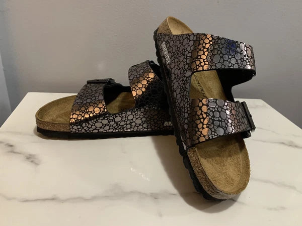 37 Birkenstock Arizona Style Gator Glam NARROW