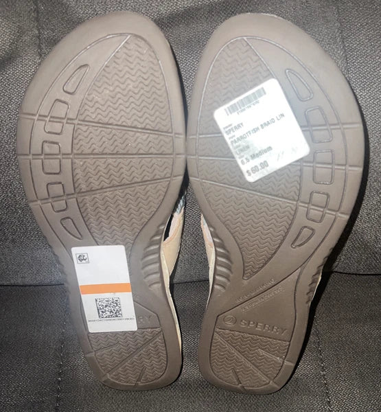 Sperry® Parrotfish Braided Thong🩴Sandals (Flip-Flops) Linen Sz 6.5M MSRP$60.00