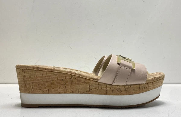Michael Kors Women's Blush Leather High Heel Platform Sandals Size 9.5