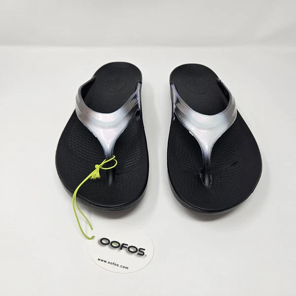 Oofos OOLALA Luxe Flip Flop 'Black' - Style 1401  / Brand New / Size 10 Wmns