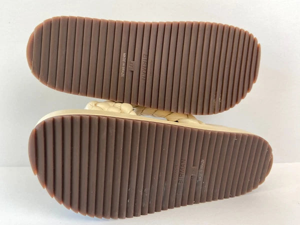 Alexandre Birman Carlotta Bounce Nappa Leather Platform Slides Sandal Sz 37.5