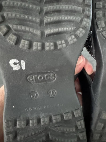 Crocs Meleen Twist Diamante Sandals Womens Size 10 Black
