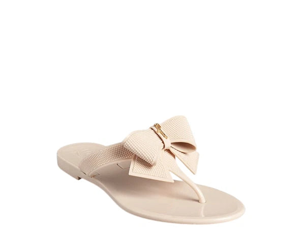 Salvatore Ferragamo Bali Jelly  Sandals Womens 6 Ivory White Rubber Flip Flops