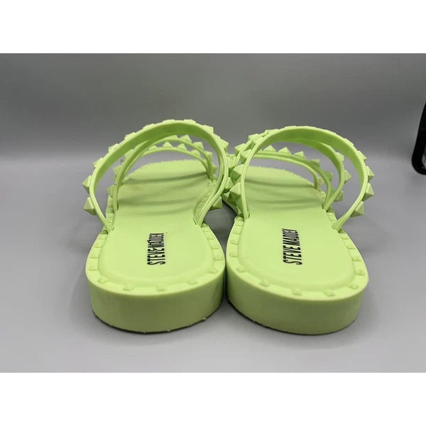 STEVE MADDEN Skyler-j Studded Neon Jelly Slide Sandals Flip Flops Women's Size 7
