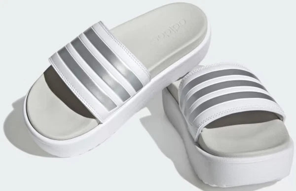 Adidas Adilette Platform Sandal IE9703 White Women's Size 8 M New
