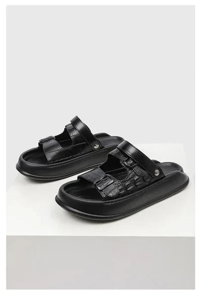 Mens Thick Soled Sandals Slipper Open Toe Outdoor Fashion Summer Slingback Beach