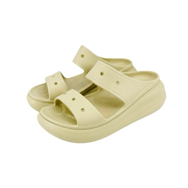 Crocs Crush Platform Slide Sandals Women’s Size 10 Shoe Bone Beige NEW