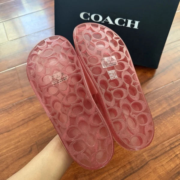 Coach Ulyssa Women's Slide Sandals Candy Apple/Candy Pink Size 10 B New In Box