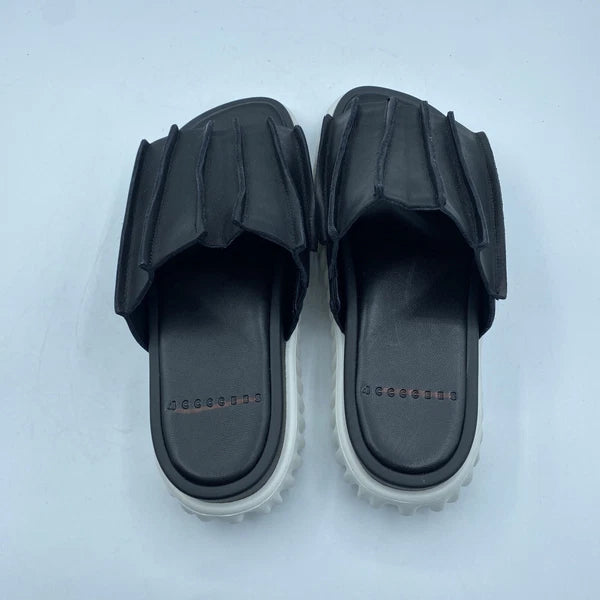 4ccccees Free People Waffo Pleats Thank You Platform Slides US6.5 EU37 Boho NWOB