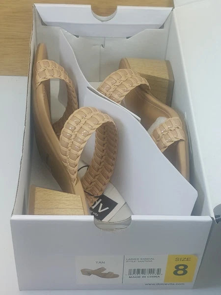 Dolce Vita Womens Style Santana Beige Rope Slide Sandals Shoes Size 8 NIB