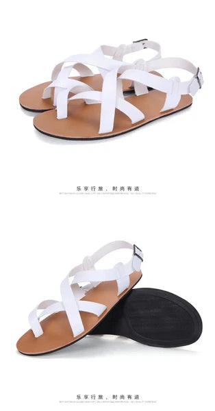 Roman Style Open Toe Casual Slingback Sandals Flats Summer Beach Holiday Mens Sz