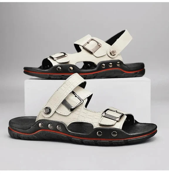 38-48 Plus Size Mens Open Toe Hollow Out Slipper Sandals Flats Summer Beach Size