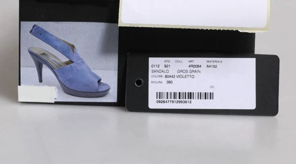 DOLCE & GABBANA Shoes Purple Platform Slingback Heels Sandals EU38/US7.5 1120usd