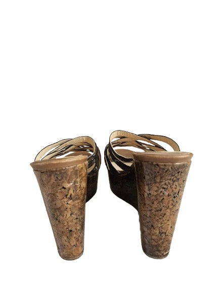 Louboutin crok wedge slide sandales