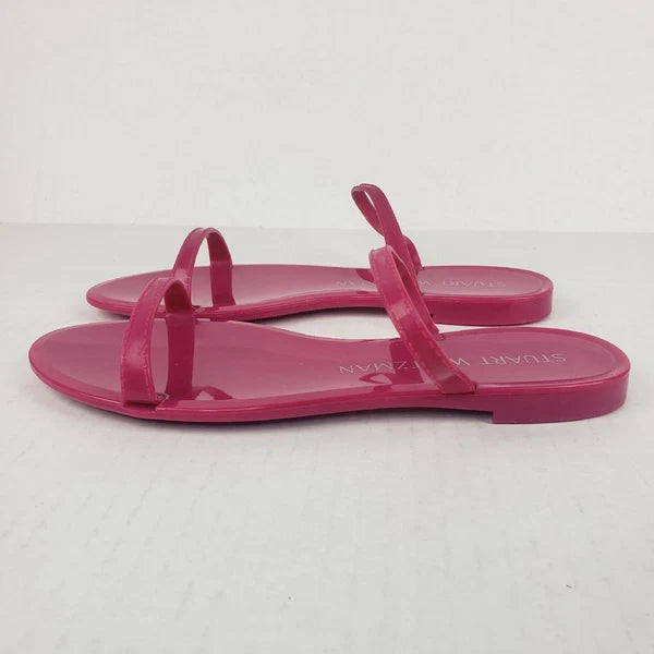 Stuart Weitzman Womens Sawyer Jelly Slide Sandals Pink Size 6 B